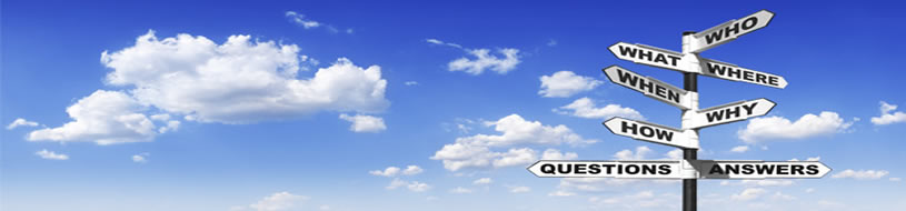 FAQ's picture - clouds and sign post